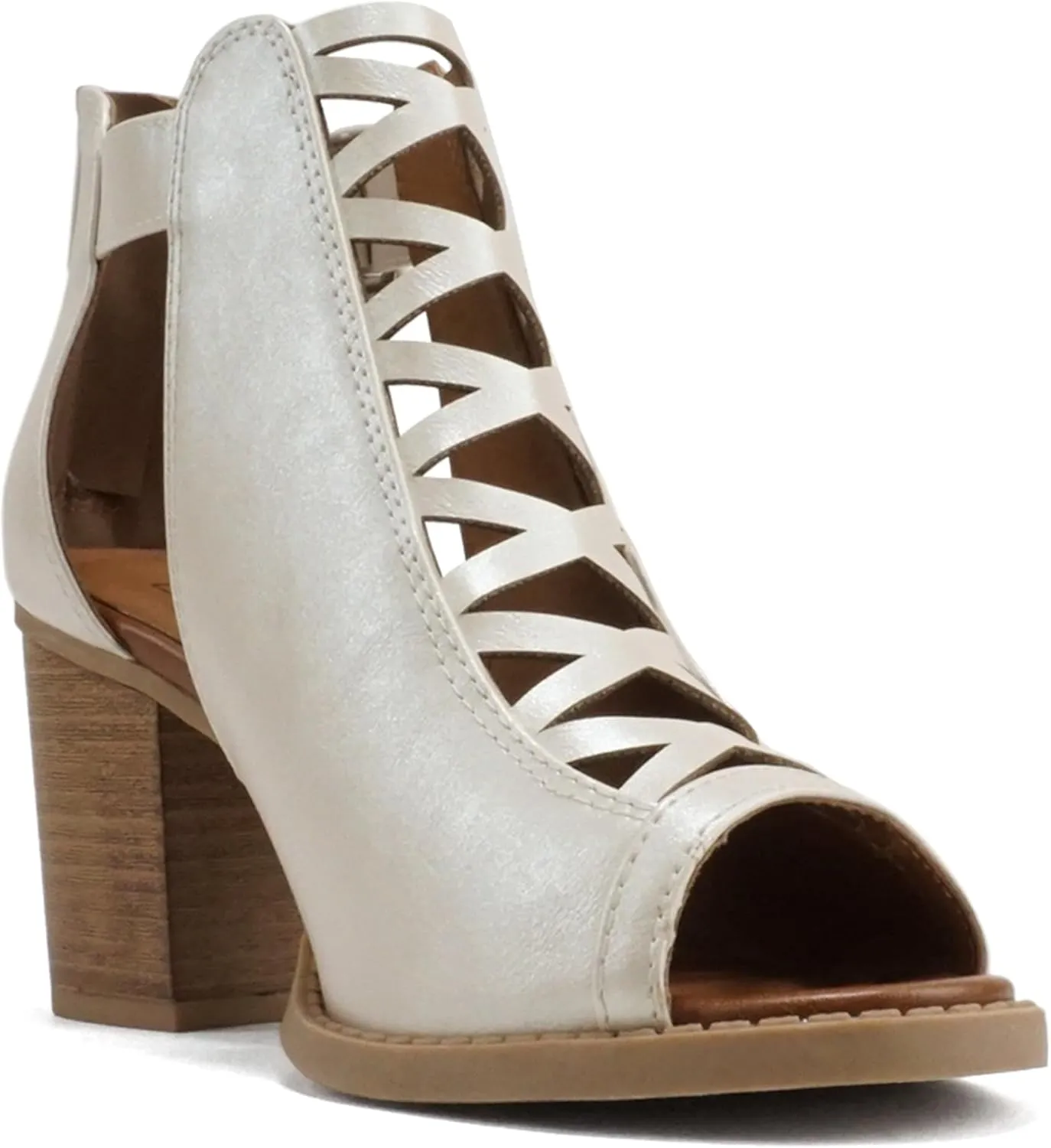 Adele ~ Womens Fahsoin Open Toe Ankle Strap Heeled Sandals