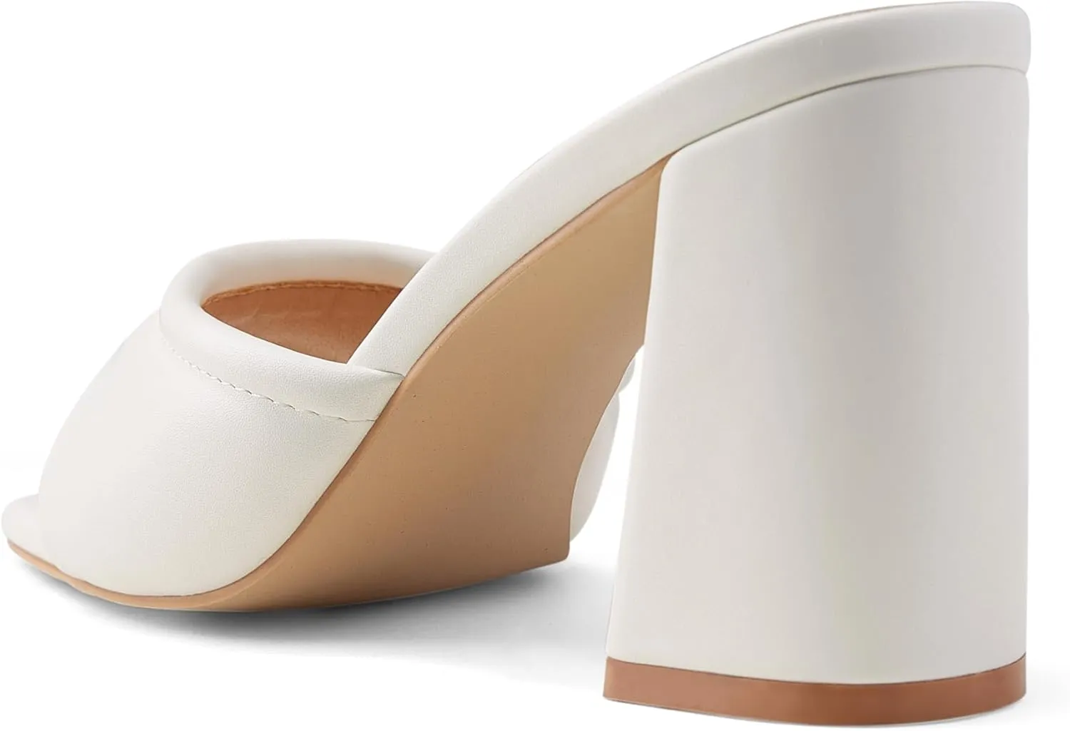 Arromic Women's Square Open Toe Heels Sandals Comfortable Block Chunky Heeled Sandals Slip on Heels Summer Evening Party Wedding Prom Dress Pumps Shoes