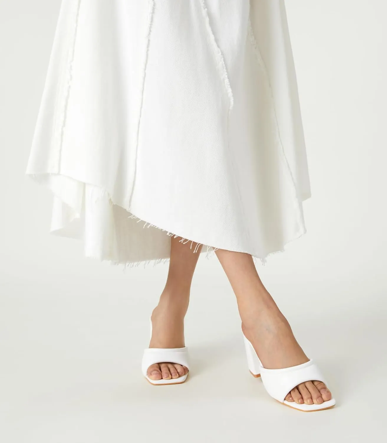 Arromic Women's Square Open Toe Heels Sandals Comfortable Block Chunky Heeled Sandals Slip on Heels Summer Evening Party Wedding Prom Dress Pumps Shoes