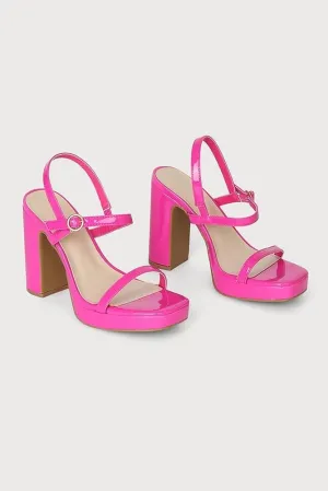 BAMBOO Dialog-18 Womens Open Toe Chunky Block High Heel Ankle Strap Platform Sandals