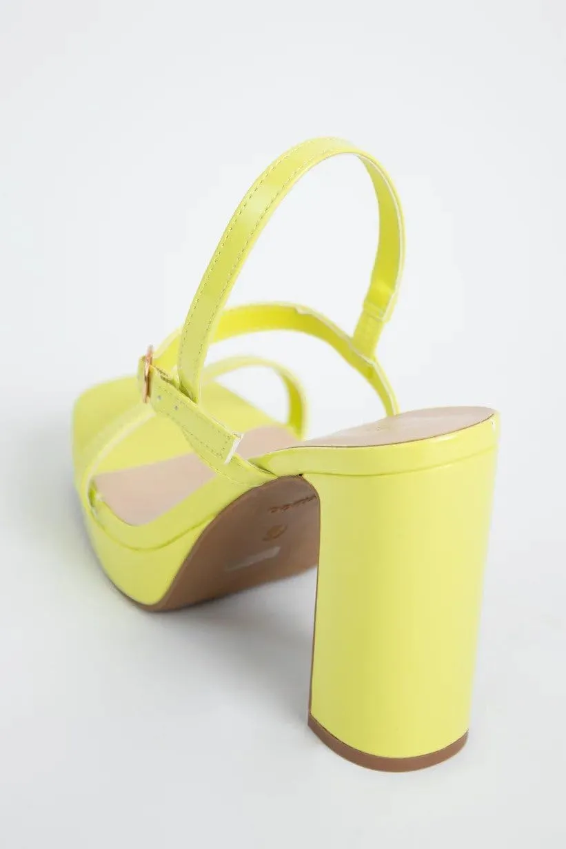 BAMBOO Dialog-18 Womens Open Toe Chunky Block High Heel Ankle Strap Platform Sandals