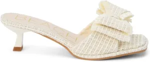 BEACH by Matisse Womens Penelope Square Toe Kitten Pumps Dress Casual Low Heel 1-2" - White