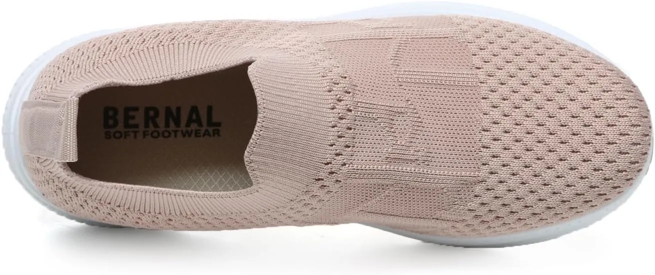 Bernal Sneakers for Women Walking Running Shoes Flying Woven Mesh Upper Casual Non Slip Lace Up Lightweight Tennis Shoes