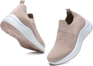 Bernal Sneakers for Women Walking Running Shoes Flying Woven Mesh Upper Casual Non Slip Lace Up Lightweight Tennis Shoes