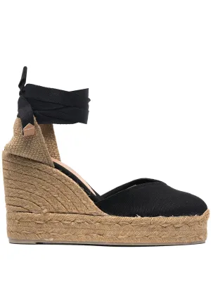 Castaner Chiara Black Wedge Espadrilles