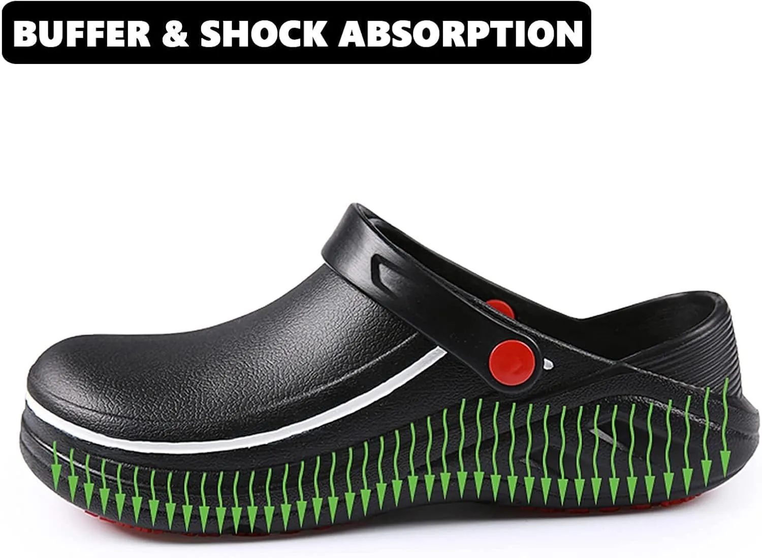 CERYTHRINA Men Chef Nurse Shoes Women Non Slip Waterproof Gardener Clog Shoes Indoor/Outdoor Professional Work Shoe