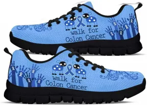 Colon Cancer Ribbon Dance Postman Archery Sneakers Fashion Shoes, Diabetes Fashion Low Sneakers with Box for Men and Women.