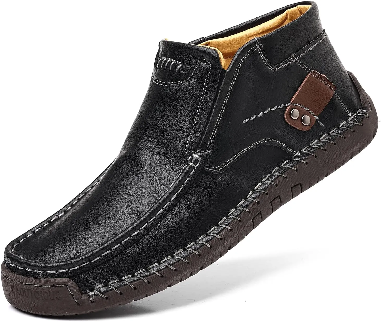 Coramtty Mens Business High-top Loafers Casual Slip on Shoes Lightweight Dress Refreshing Boots Classic Walking Driving Travel Outdoor