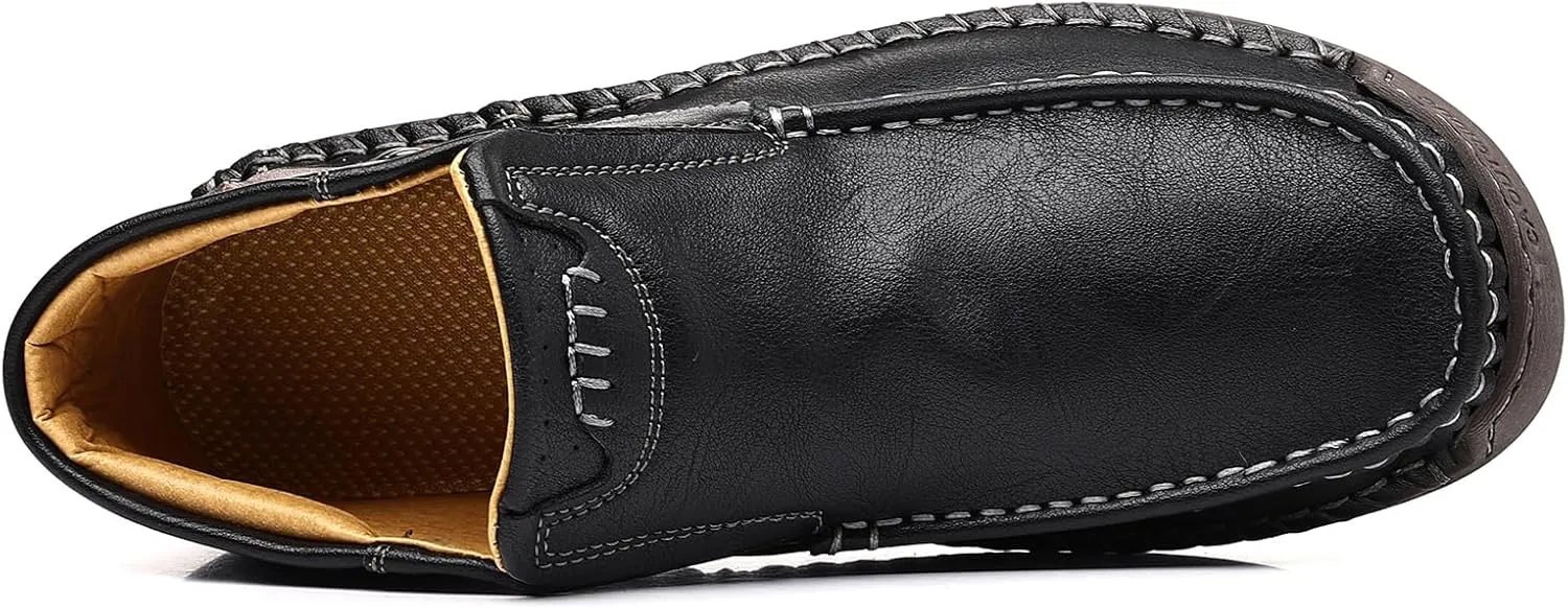 Coramtty Mens Business High-top Loafers Casual Slip on Shoes Lightweight Dress Refreshing Boots Classic Walking Driving Travel Outdoor