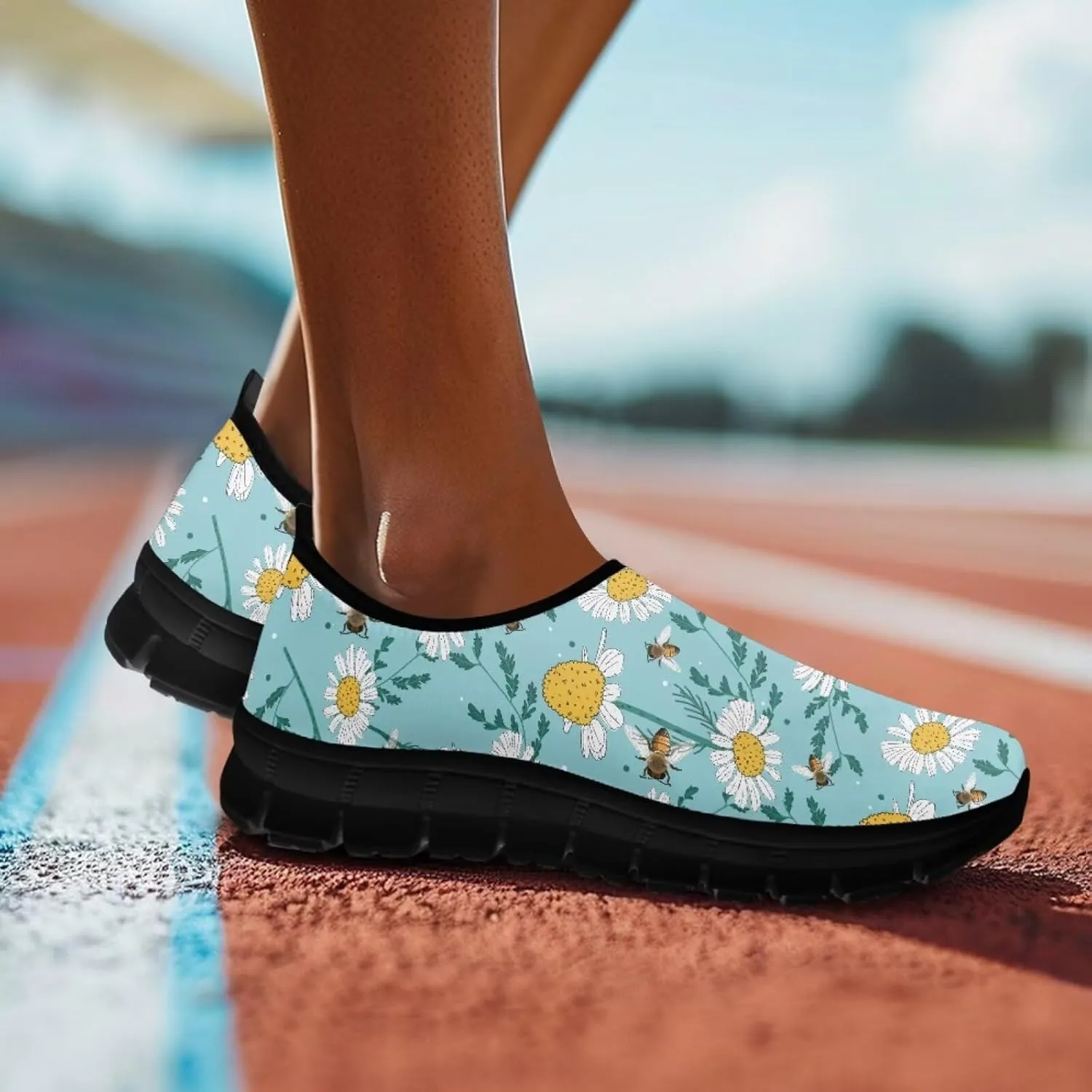 Creative Plants Print Loafers for Women Lightweight Slip On Shoes Low Tops Casual Sneakers for Daily Wear Breathable Walking & Traveling