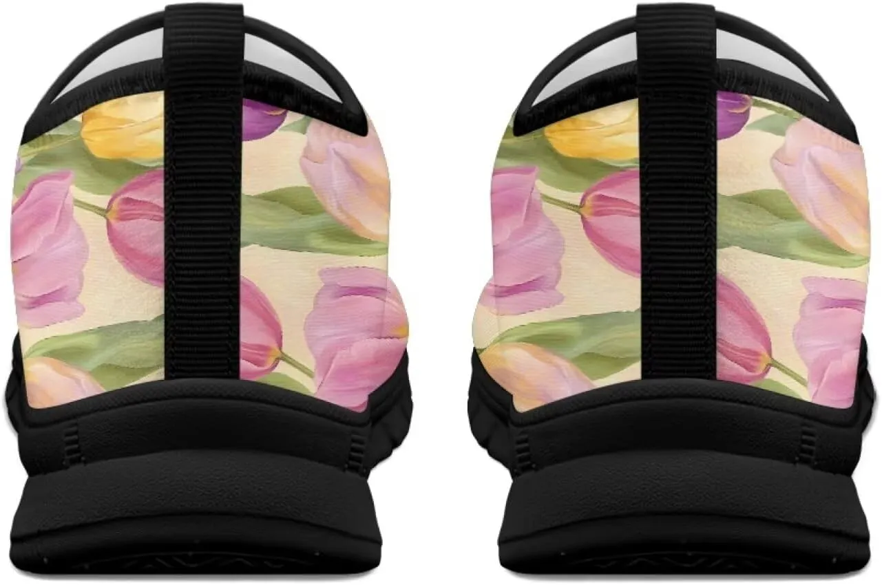 Creative Plants Print Loafers for Women Lightweight Slip On Shoes Low Tops Casual Sneakers for Daily Wear Breathable Walking & Traveling