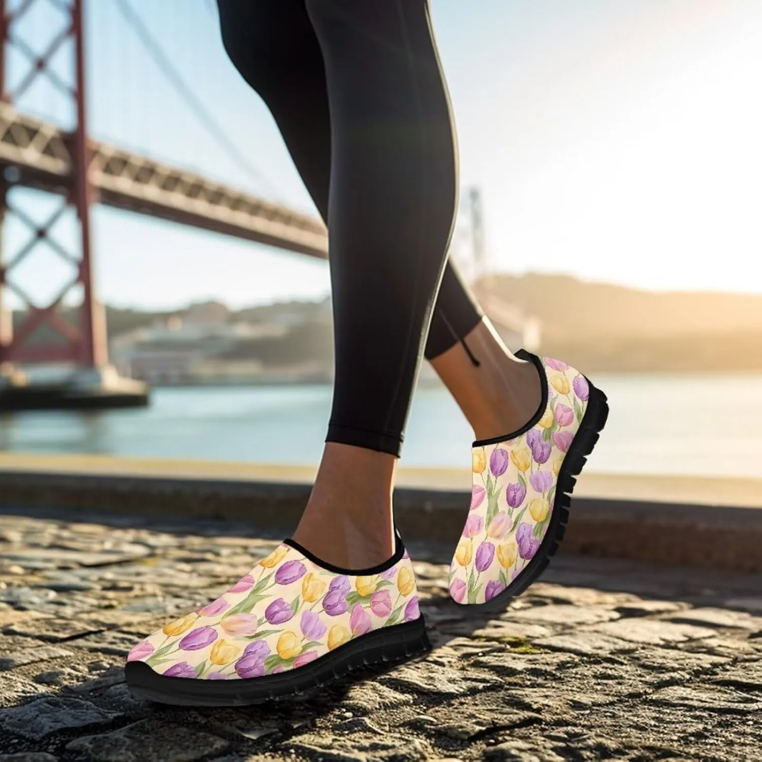 Creative Plants Print Loafers for Women Lightweight Slip On Shoes Low Tops Casual Sneakers for Daily Wear Breathable Walking & Traveling