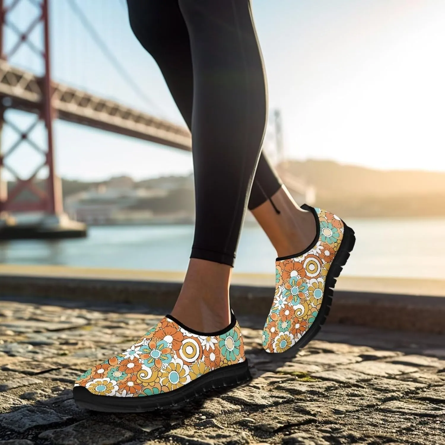 Creative Plants Print Loafers for Women Lightweight Slip On Shoes Low Tops Casual Sneakers for Daily Wear Breathable Walking & Traveling