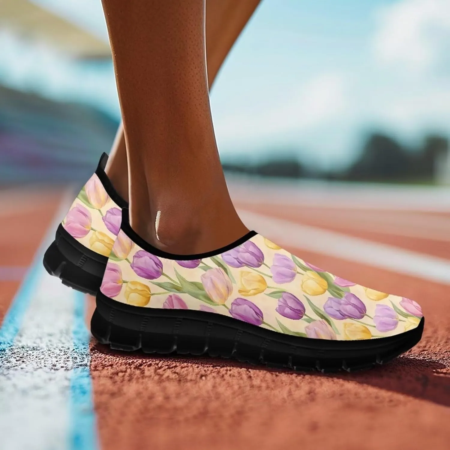 Creative Plants Print Loafers for Women Lightweight Slip On Shoes Low Tops Casual Sneakers for Daily Wear Breathable Walking & Traveling