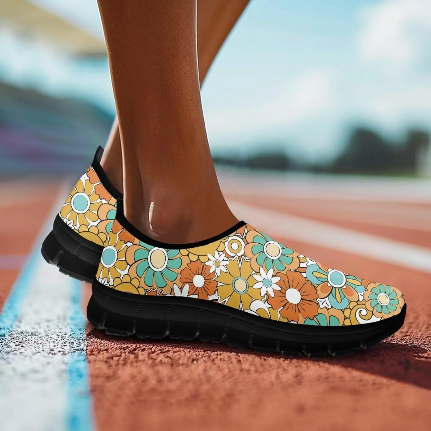 Creative Plants Print Loafers for Women Lightweight Slip On Shoes Low Tops Casual Sneakers for Daily Wear Breathable Walking & Traveling