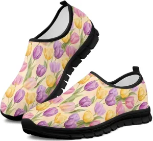 Creative Plants Print Loafers for Women Lightweight Slip On Shoes Low Tops Casual Sneakers for Daily Wear Breathable Walking & Traveling