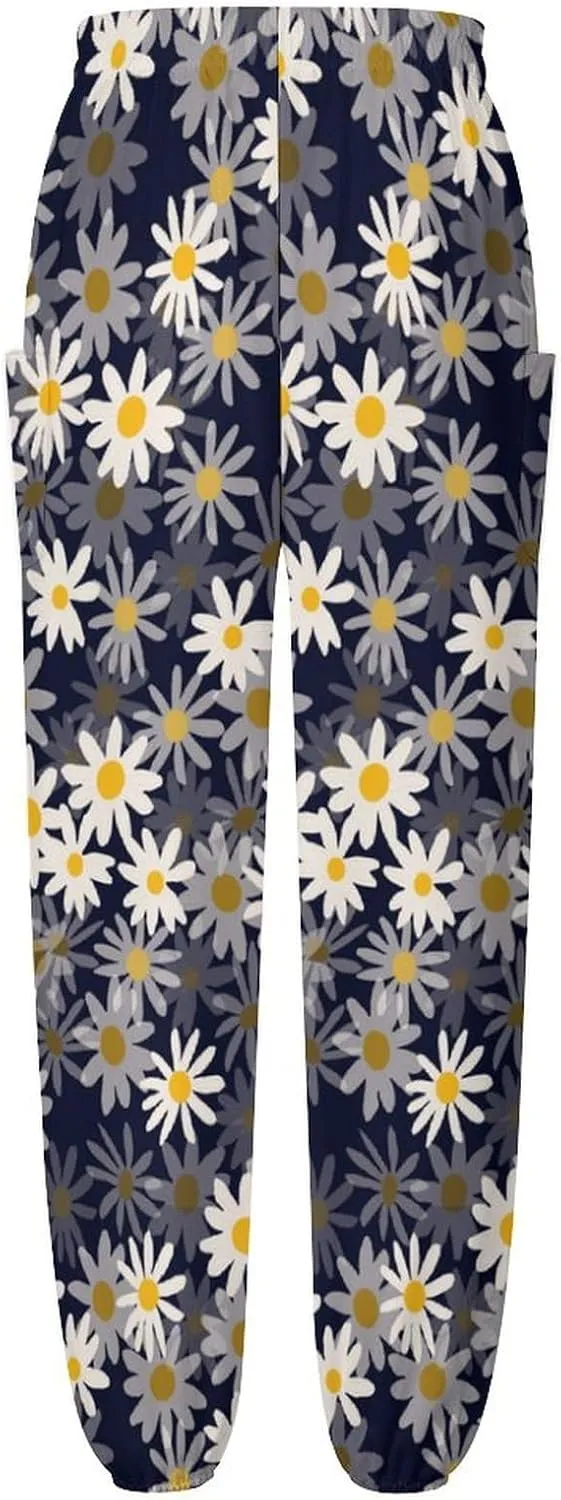 Daisy Print Yoga Bloomers Woman Hippie Harem Pant Lantern Pants Elastic Gym Leggings Loose Casual Sport Pants