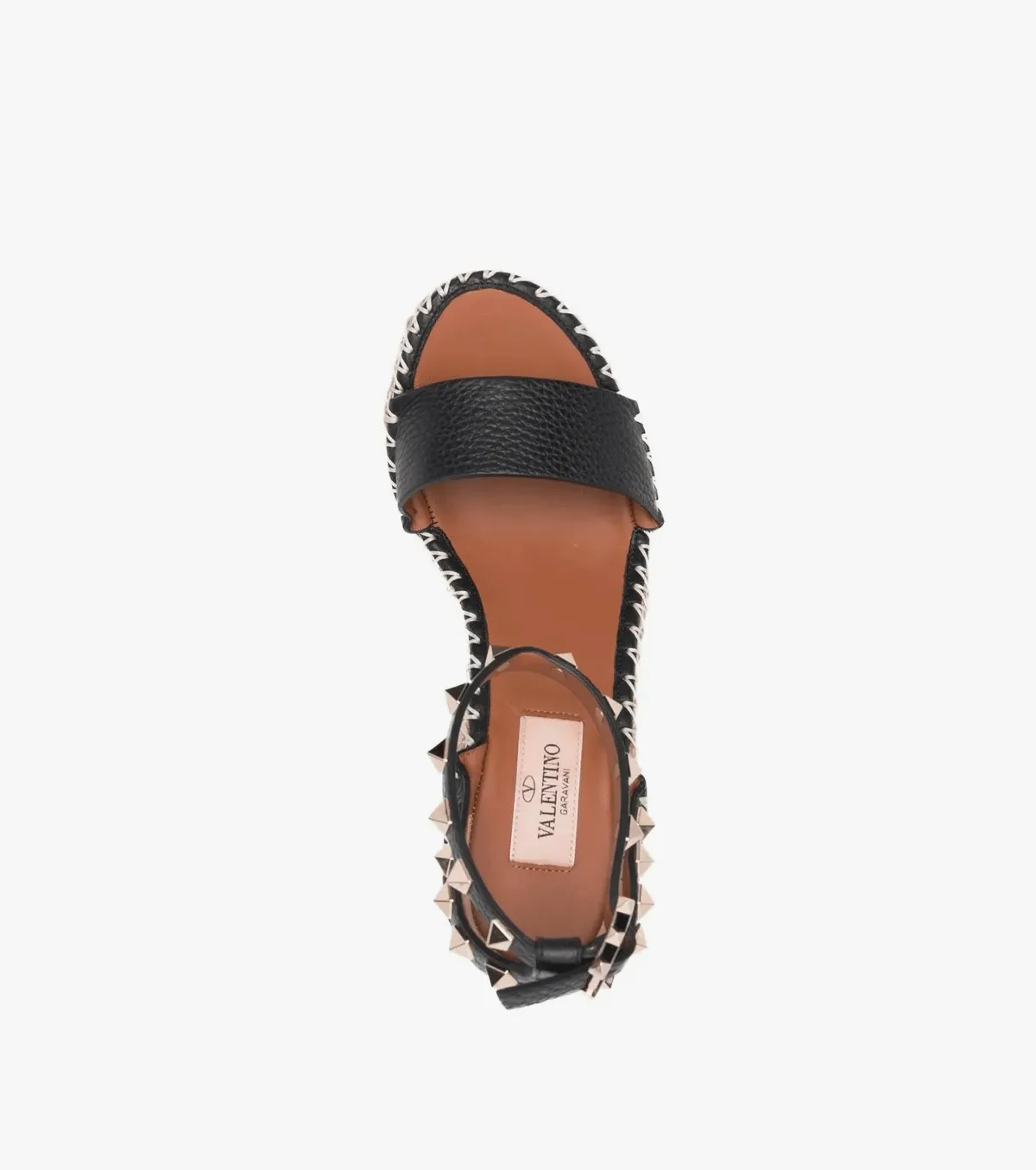 Double Rockstud 95mm wedge espadrilles