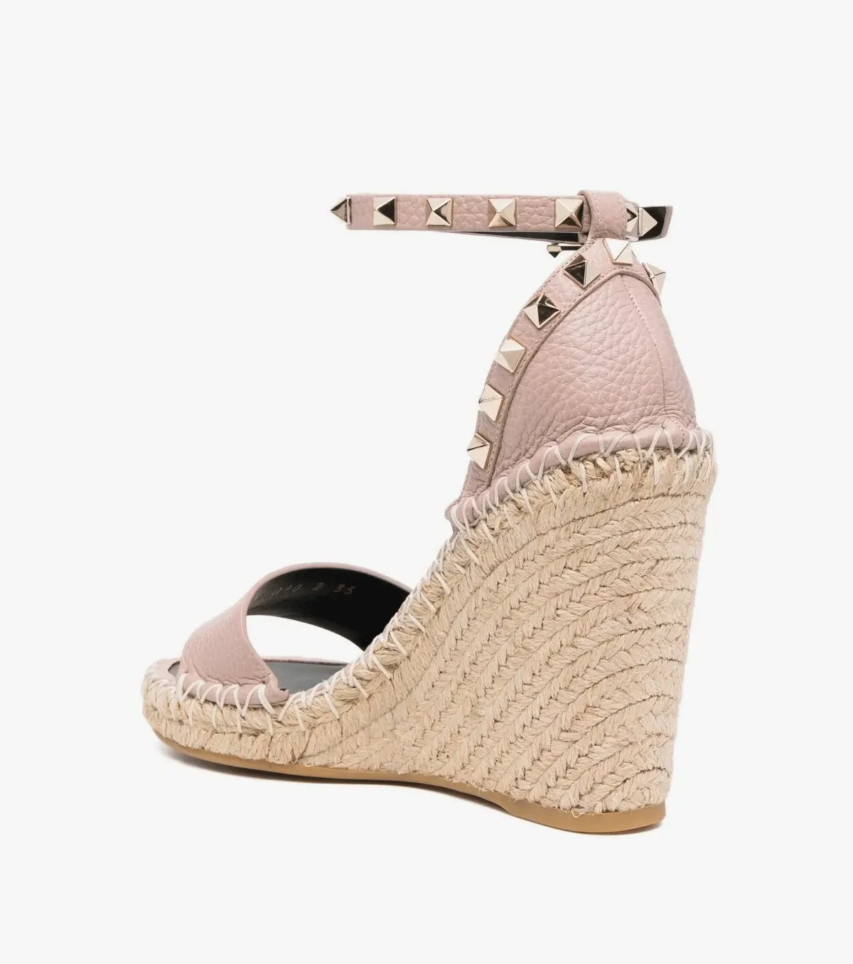 Double Rockstud 95mm wedge espadrilles