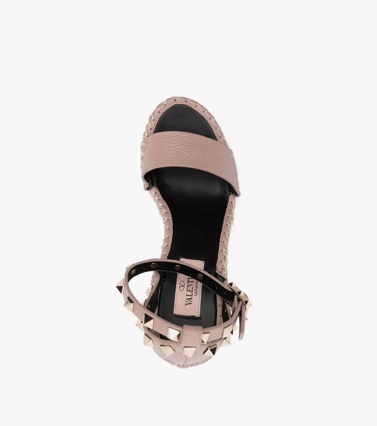 Double Rockstud 95mm wedge espadrilles