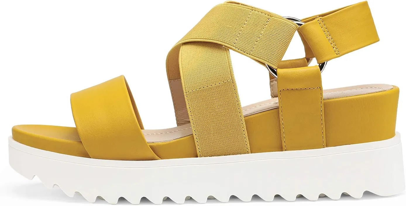 DREAM PAIRS Women’s Open Toe Ankle Strap Platform Wedge Sandals