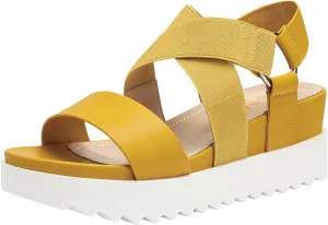 DREAM PAIRS Women’s Open Toe Ankle Strap Platform Wedge Sandals
