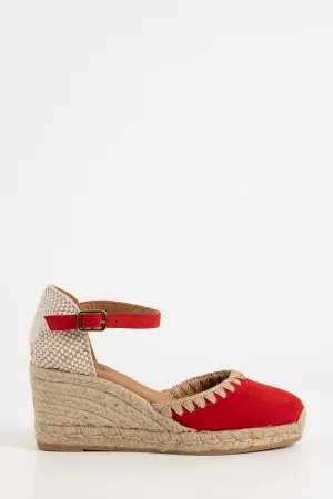 Espadrill Fara 093 | Röd Mocka