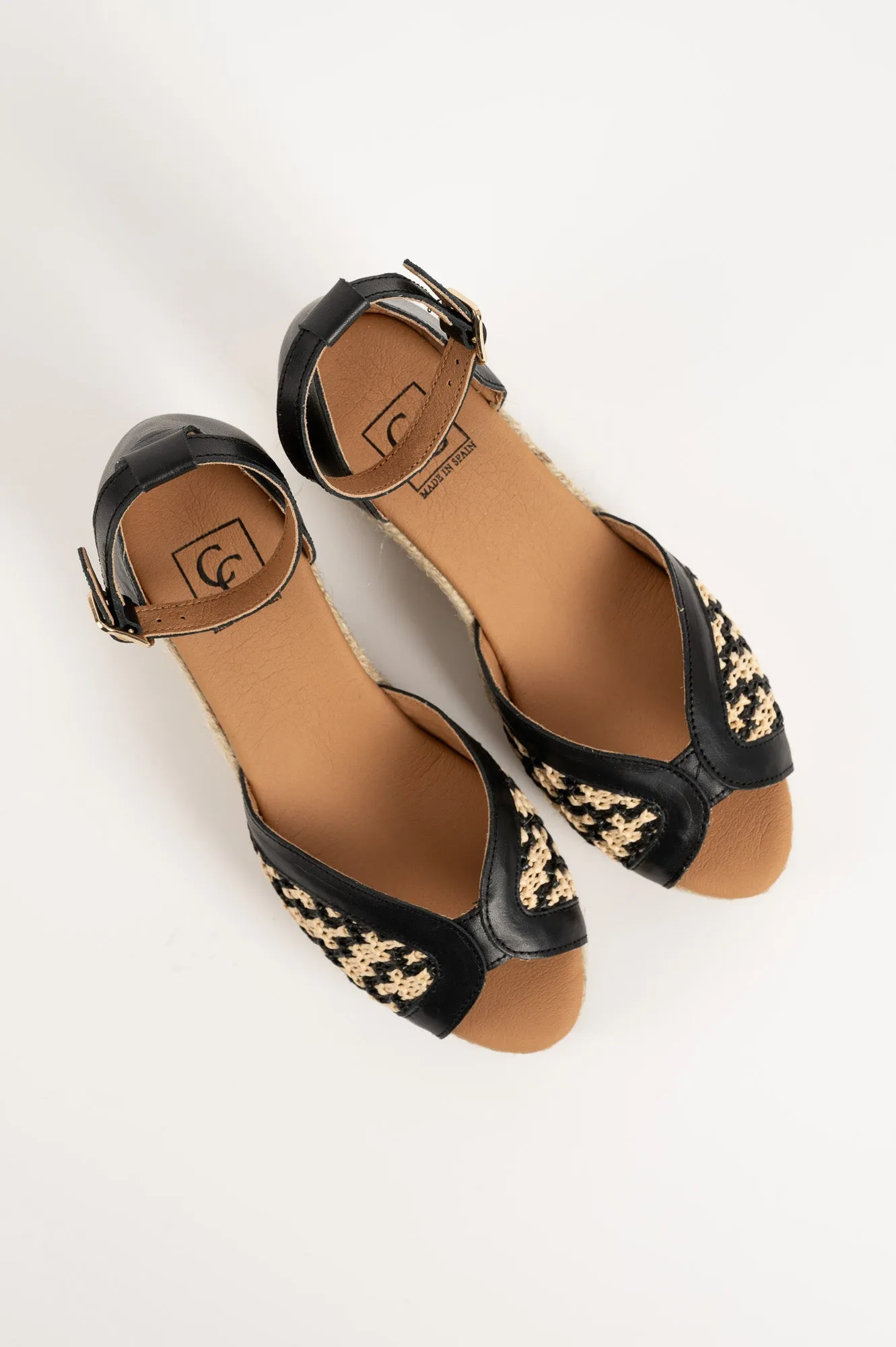 Espadrill Laura 062 | Svart Skinn