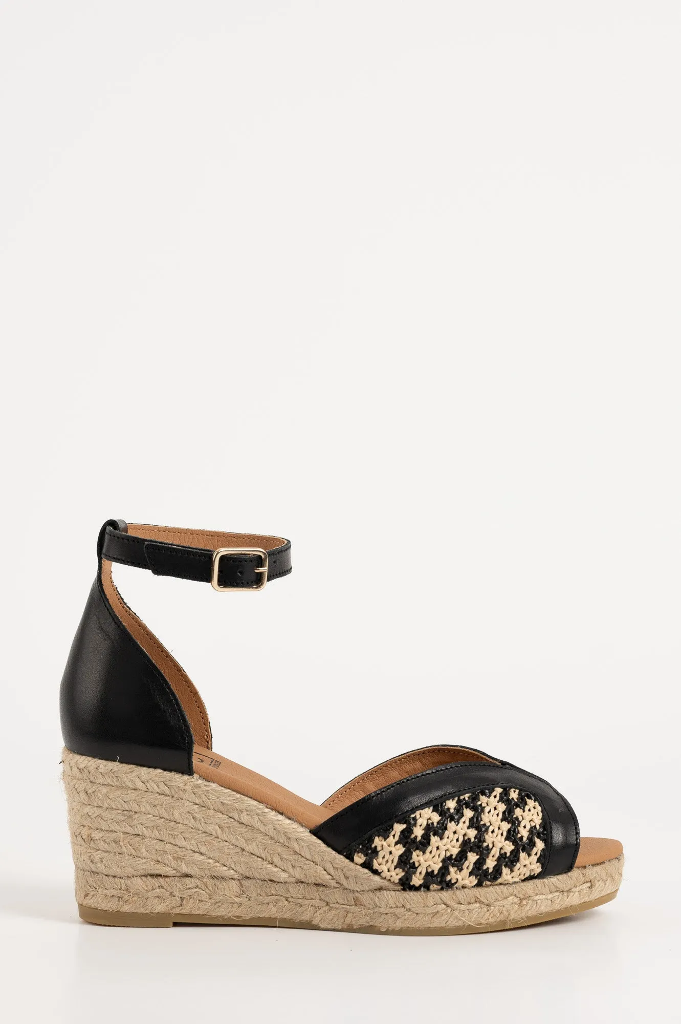 Espadrill Laura 062 | Svart Skinn