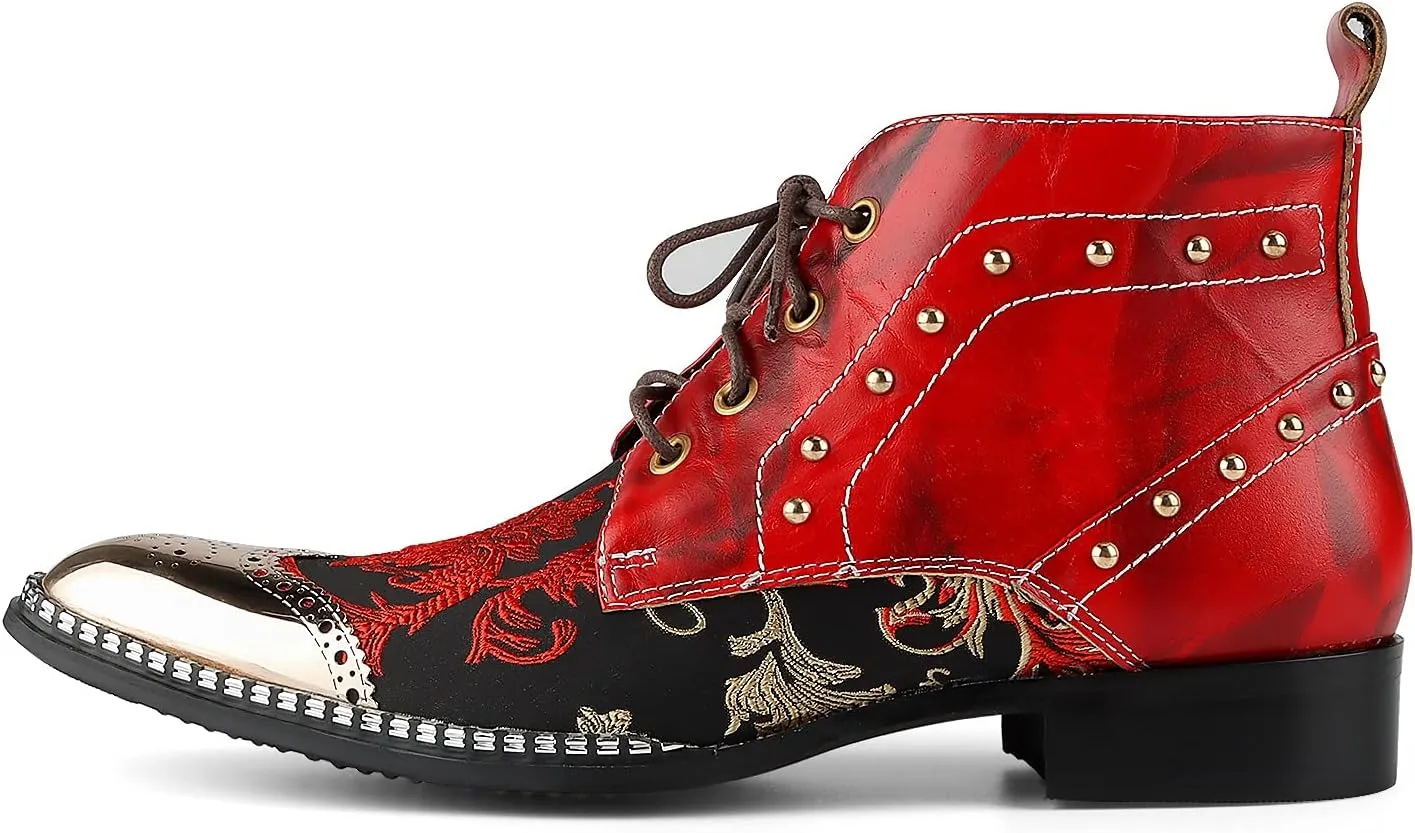 For Men Ankle Boots Club Party Holiday Show For Office Genuine Leather The First Layer Of Cowhide Pure Leather