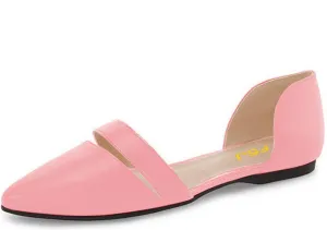 FSJ Women Cute D'Orsay Ballet Flat for Comfort Pointed Toe Low Heel Dress Casual Shoe Size 4-15 US