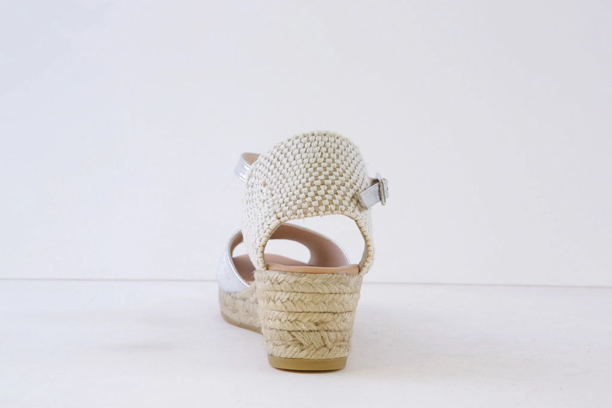 GAIMO - SEDAL MEDIUM WEDGE SANDAL - SILVER