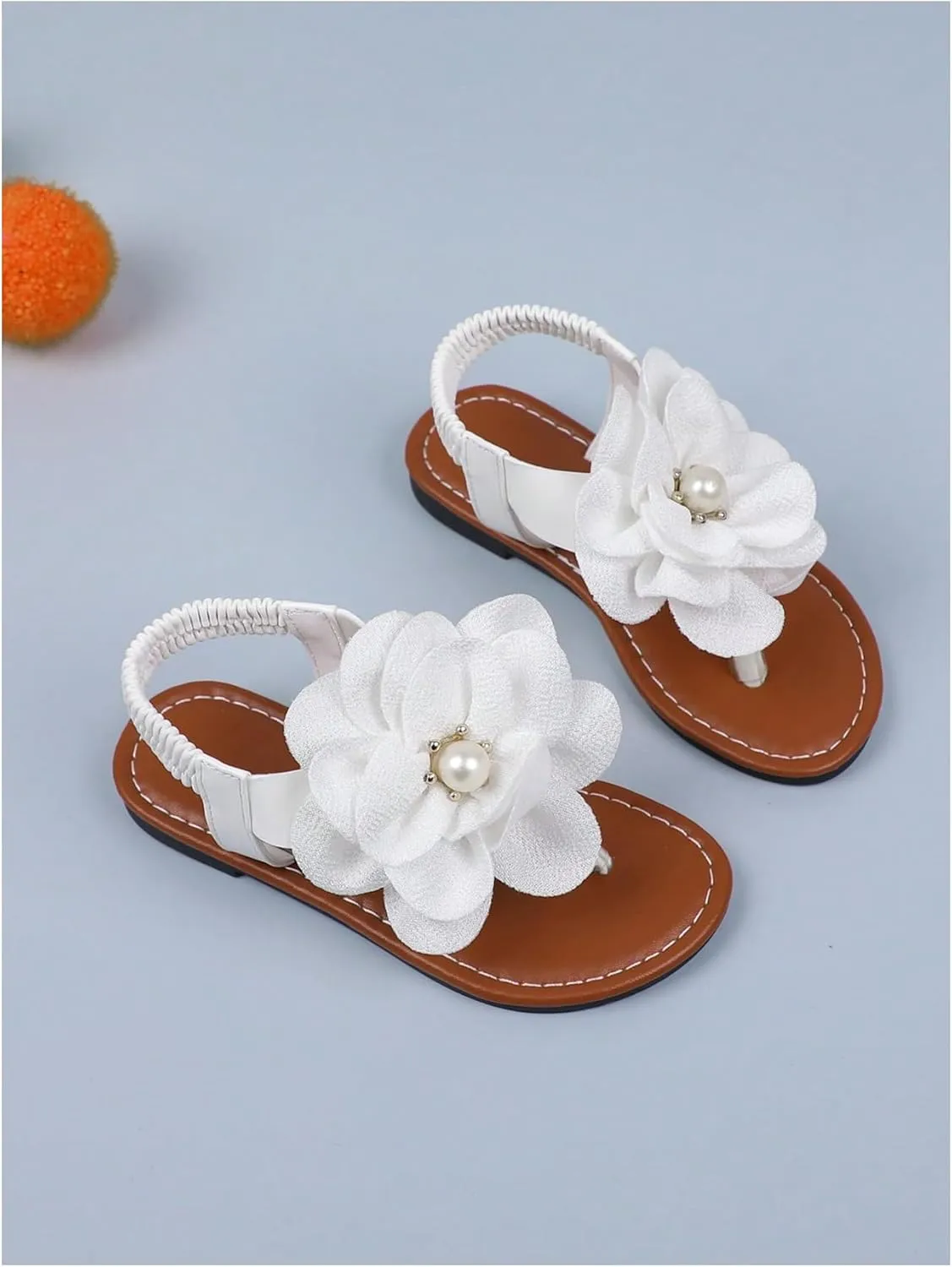 GORGLITTER Girl's Flower Sandals Strappy Cute Open Toe Dress Sandals