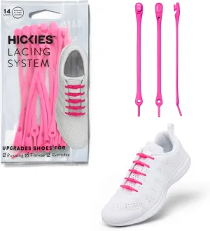 HICKIES Unisex No Tie Laces Neon Pink One Size One Size