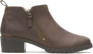 Hush Puppies Women's Hadley Side Zip Ankle Boot, Brown Leather, 10
