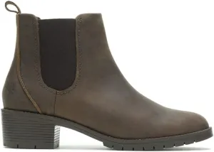 Hush Puppies Women's Hadley Side Zip Ankle Boot, Brown Leather, 9