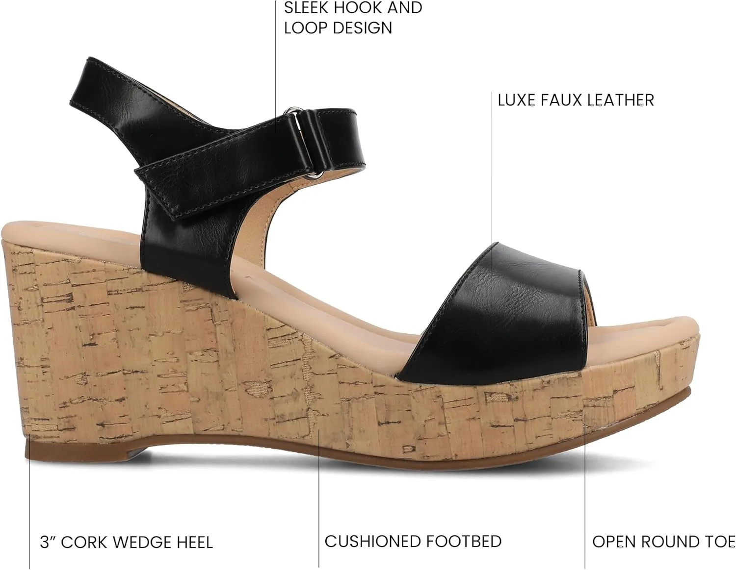 Journee Collection Women's Ranae Wedge Sandal