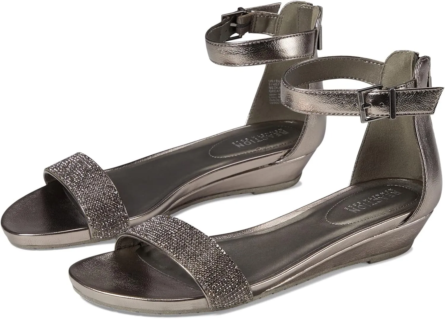 Kenneth Cole Reaction Great Viber Jewel Pewter Metallic 5.5 M