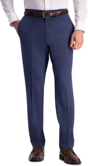 Kenneth Cole Reaction Men's Solid Performance Slim Fit Dress Pant, Blue Heather, 40W x 32L