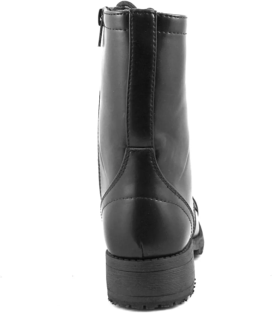 Laforst Womens Slip Resistant Fashion Work Boots Combat Nonslip Boots