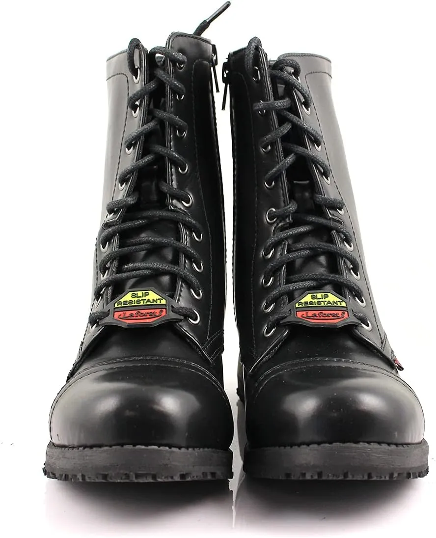 Laforst Womens Slip Resistant Fashion Work Boots Combat Nonslip Boots
