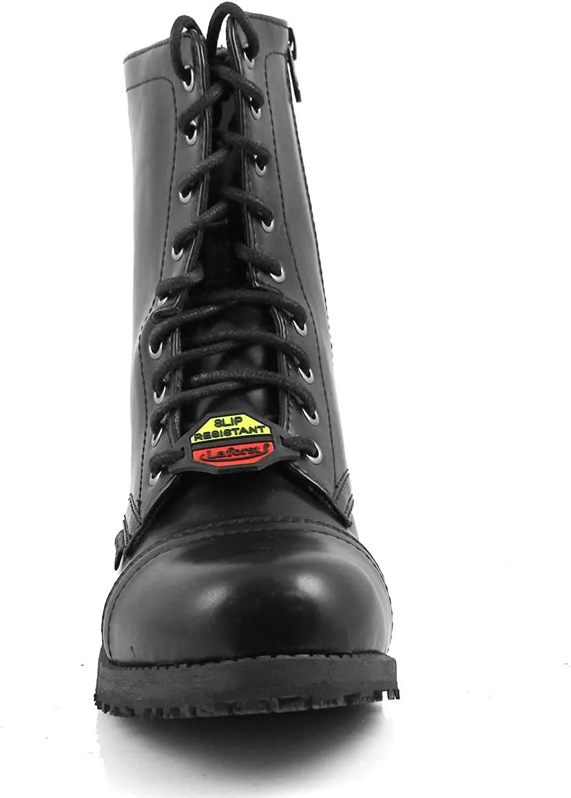 Laforst Womens Slip Resistant Fashion Work Boots Combat Nonslip Boots
