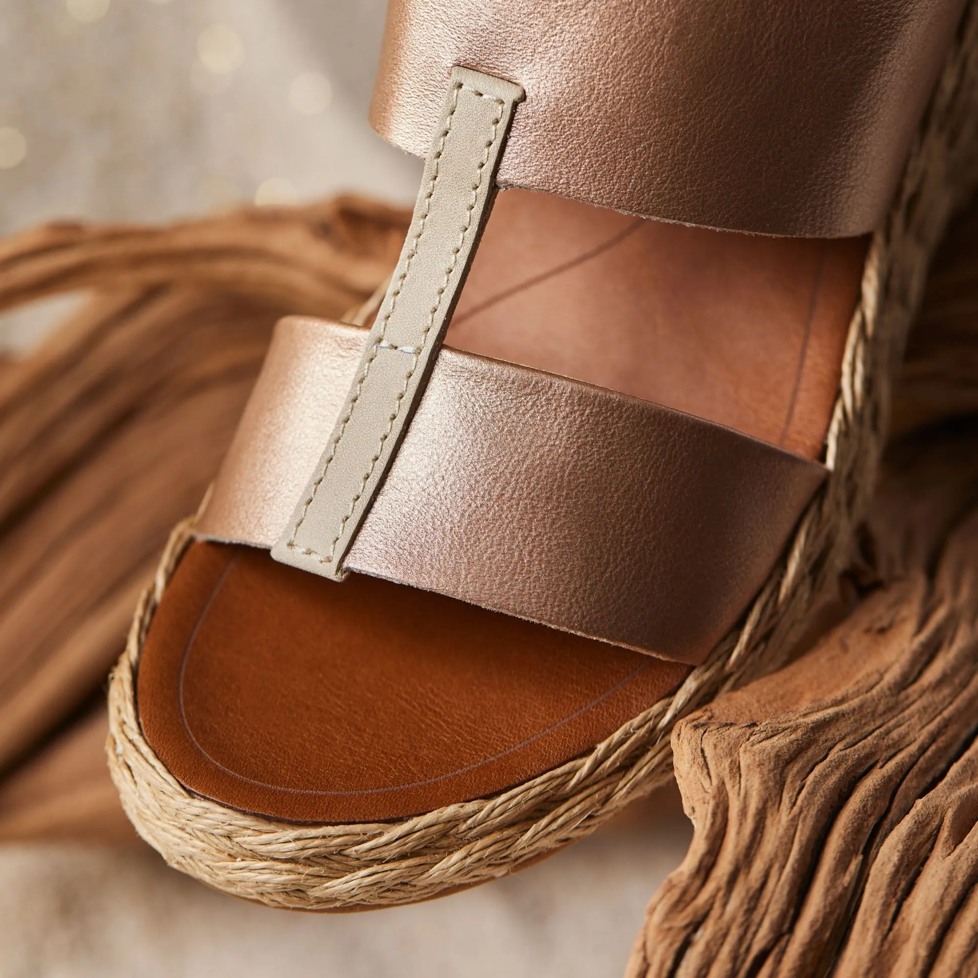 Lile Wedge - Copper / Tan