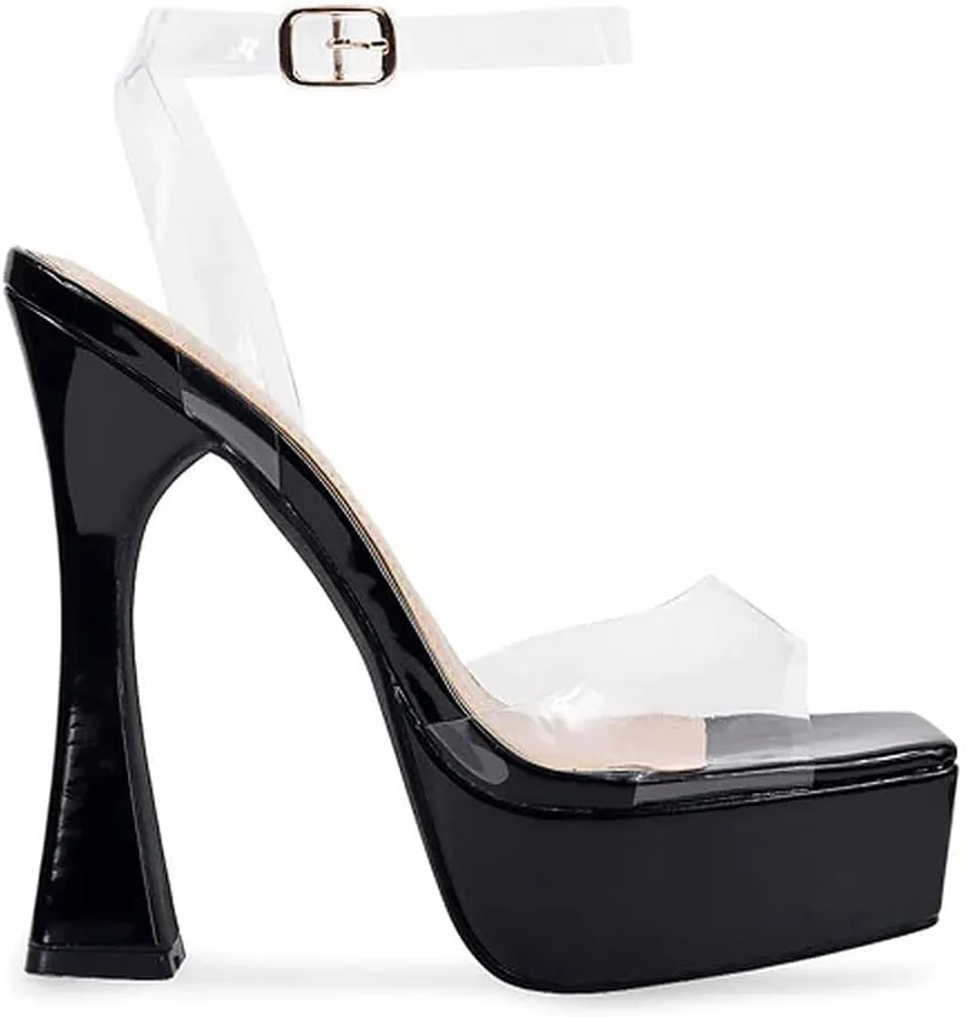 Liliana Women's platform chunky high heels dress sandals