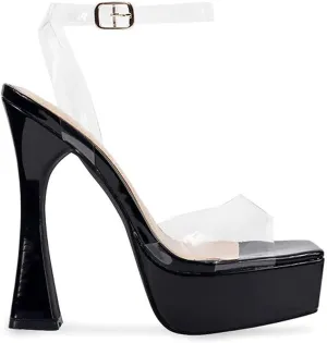 Liliana Women's platform chunky high heels dress sandals