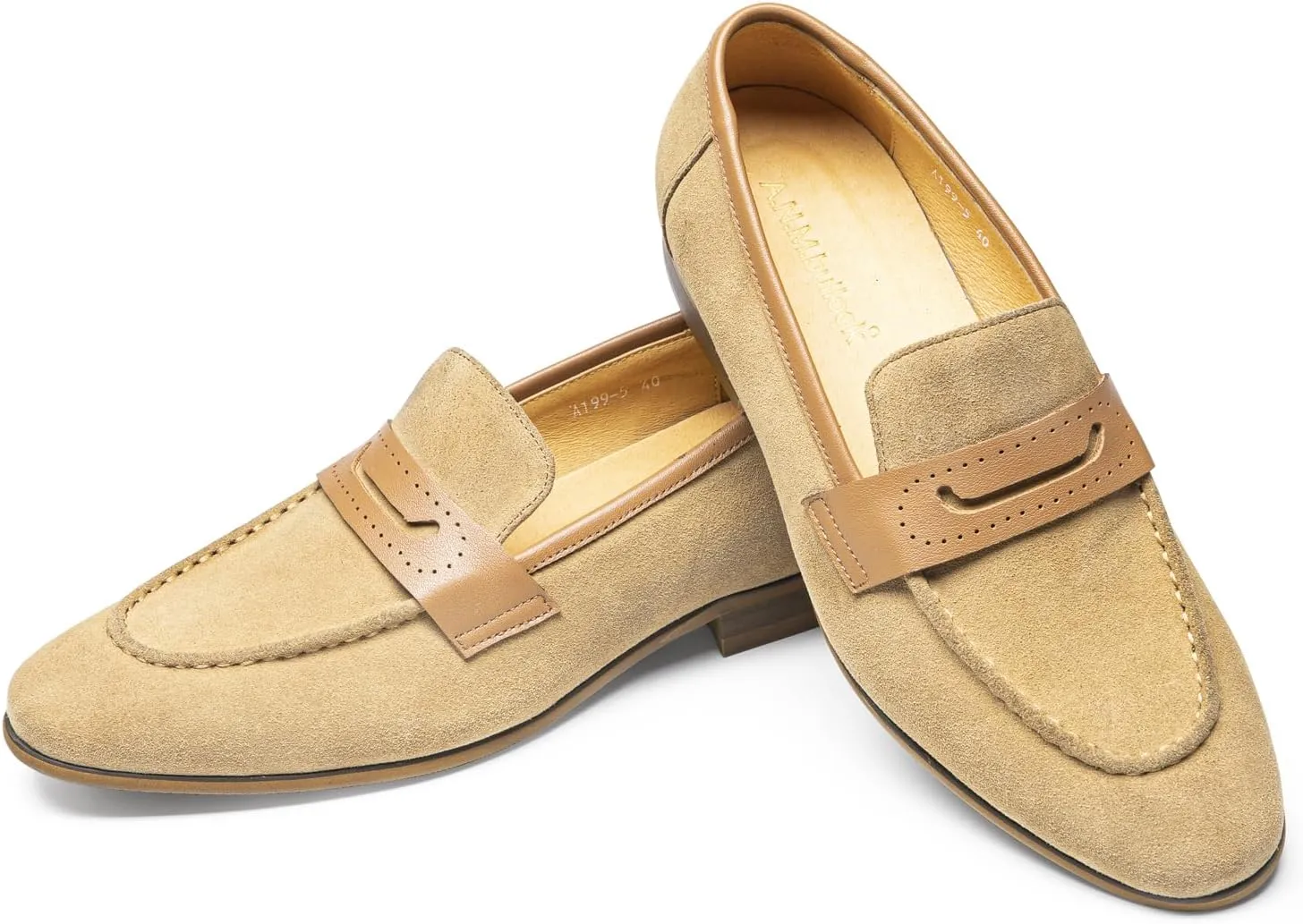 Men's Loafers & Slip-Ons - Genuine Leather Penny Loafers | Classic Dress Shoes with Coin Slot for Business Formal