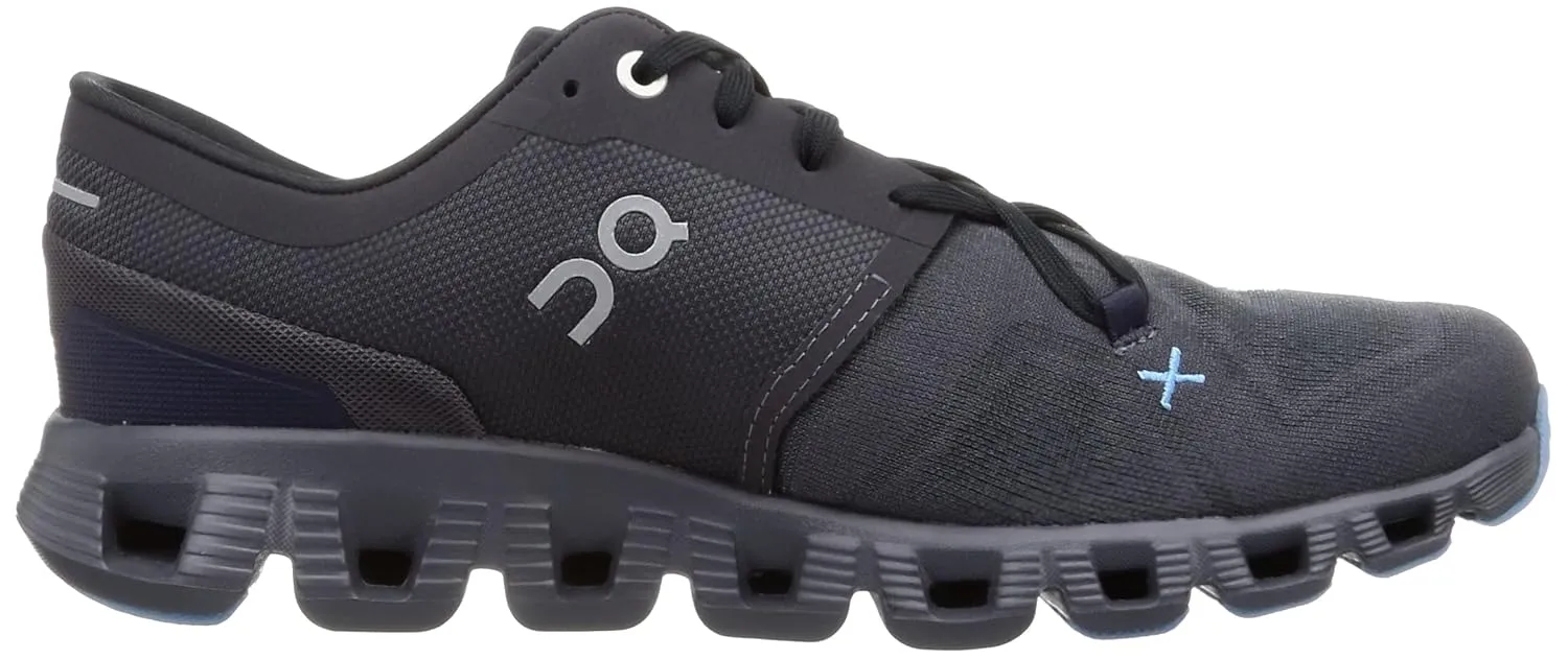 On Men's Cloud X 3 Sneakers, Eclipse/Magnet, Blue, 12.5 Medium US
