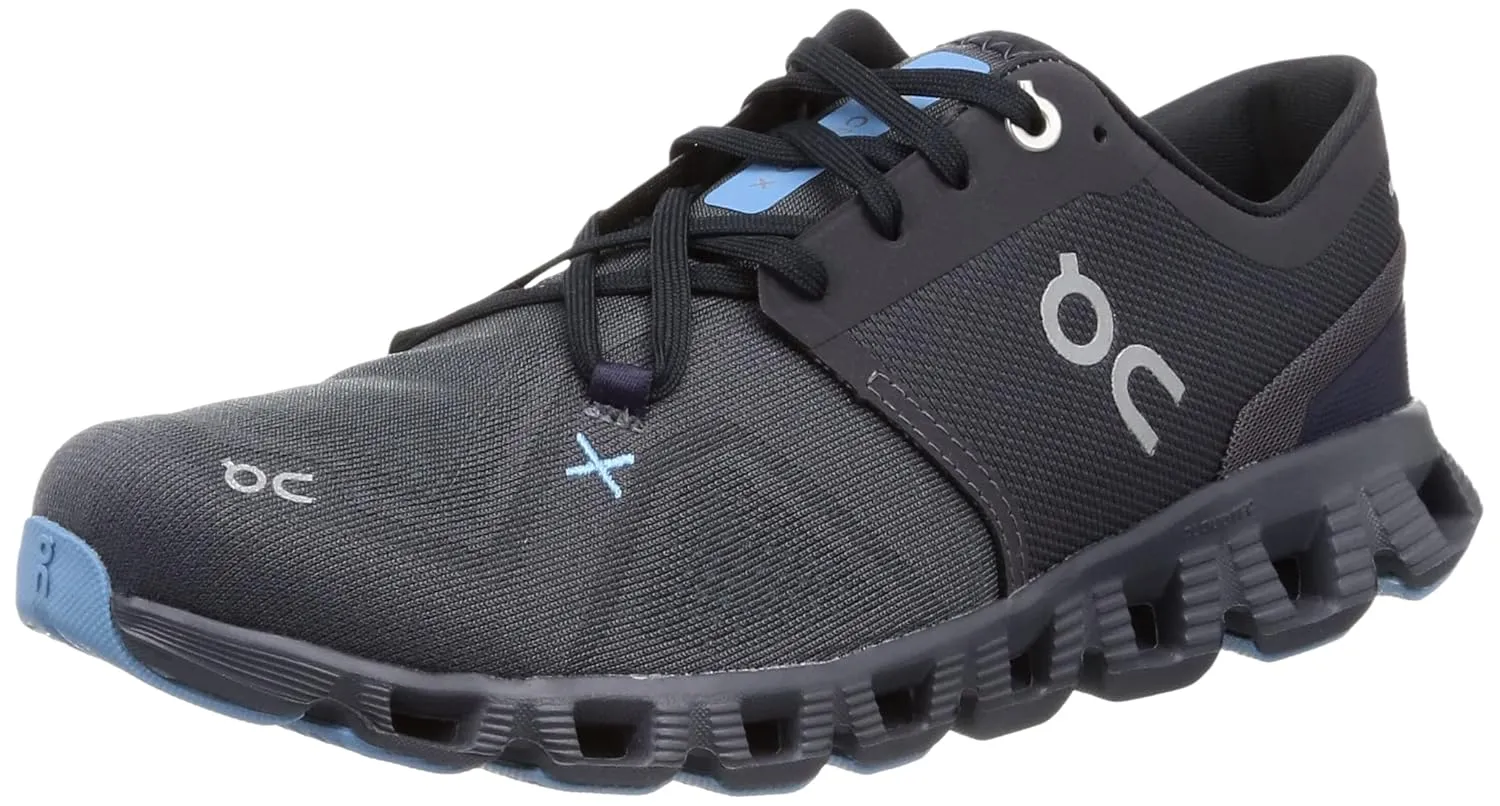 On Men's Cloud X 3 Sneakers, Eclipse/Magnet, Blue, 12.5 Medium US