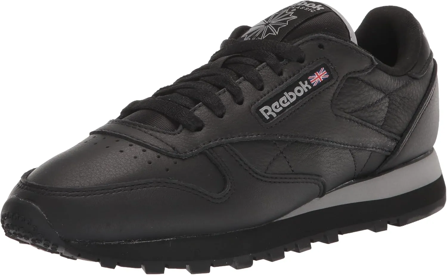 Reebok Unisex Classic Leather Sneakers Legacy, Cblack/Cblack/Purgry, 13 US Men