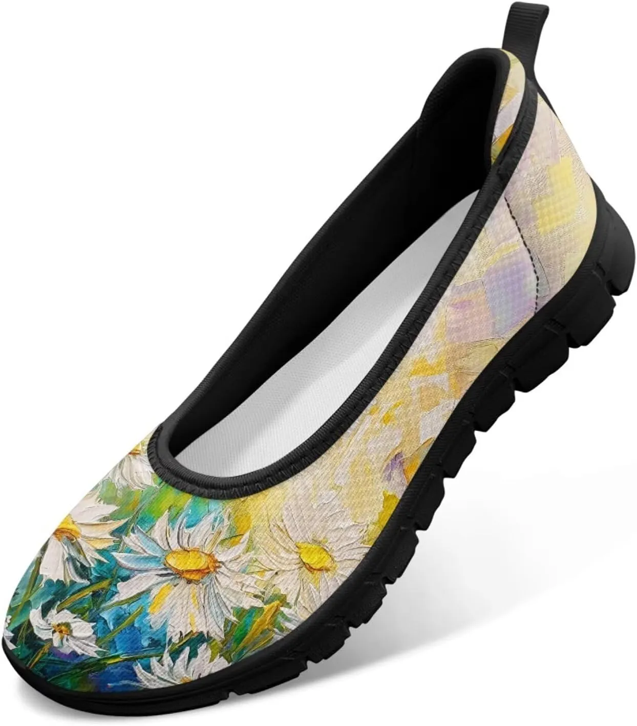 Various Floral Print Women's Flats Round Toe Ballet Loafers Lightweight Mesh Breathable Casual Sneakers Work & Travel